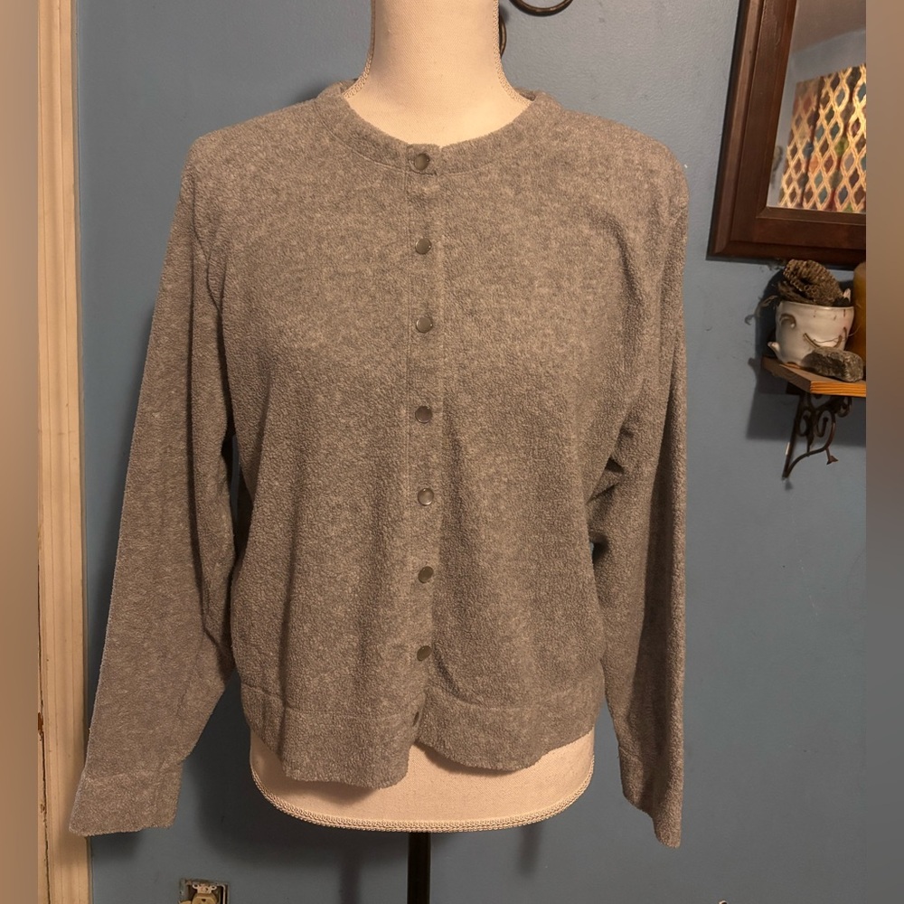 Vintage, St. John’s Bay, Gray Fleece, Cardigan